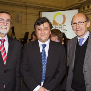 De Izquierda A Derecha: José Miguel Aguilera, Presidente De Conicyt; Rodrigo Palma, Director De SERC Chile; Víctor Pérez, Rector De Universidad De Chile.